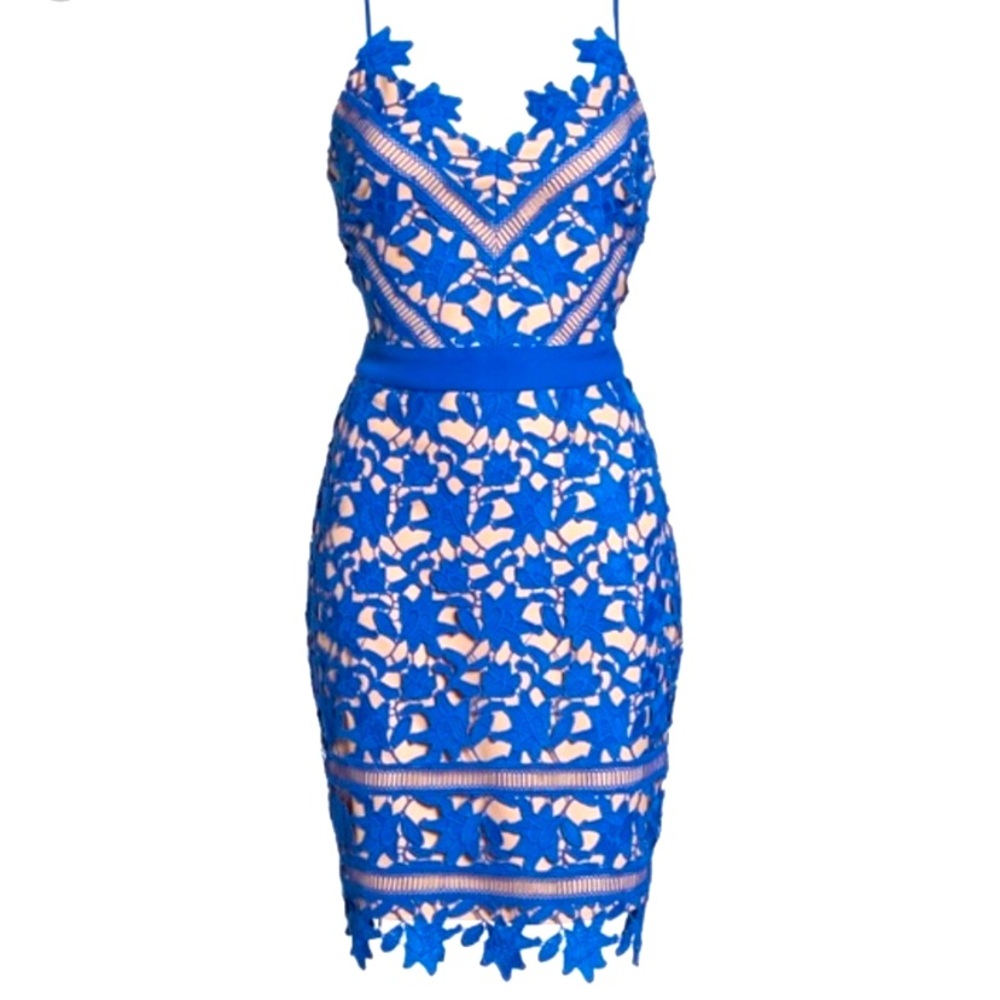 Adelyn Rae illusion lace sheath dress XS